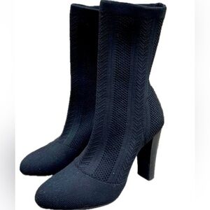 Charles David Sock Boots Black Size 5.5